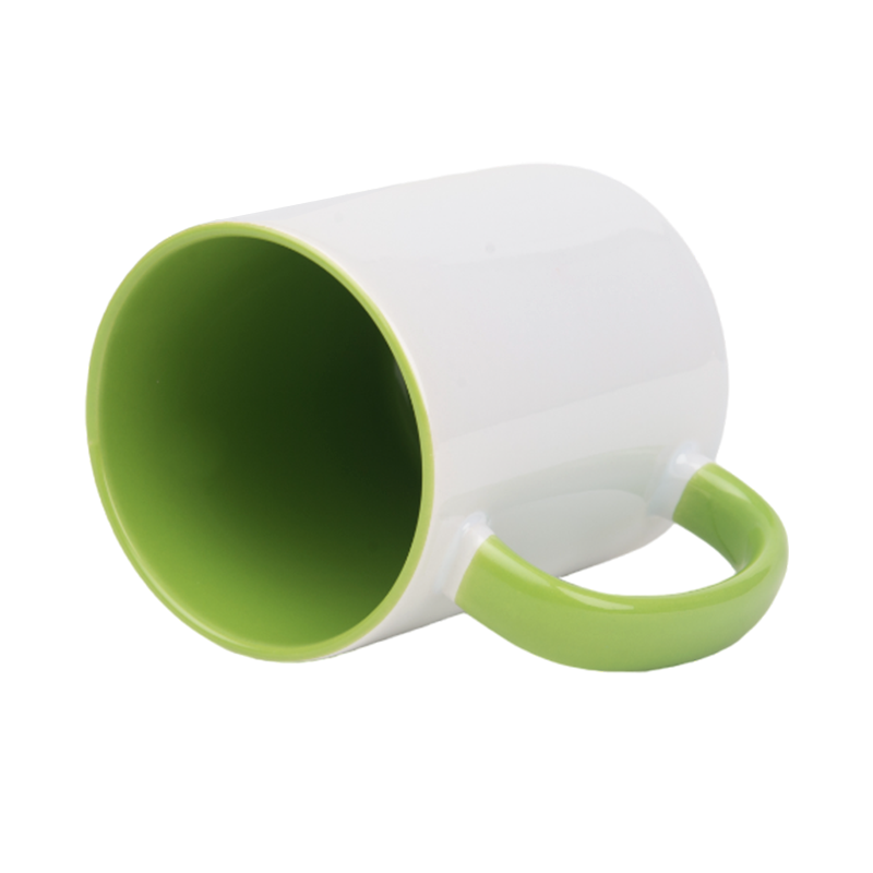 Inside and handle color sublimation mug